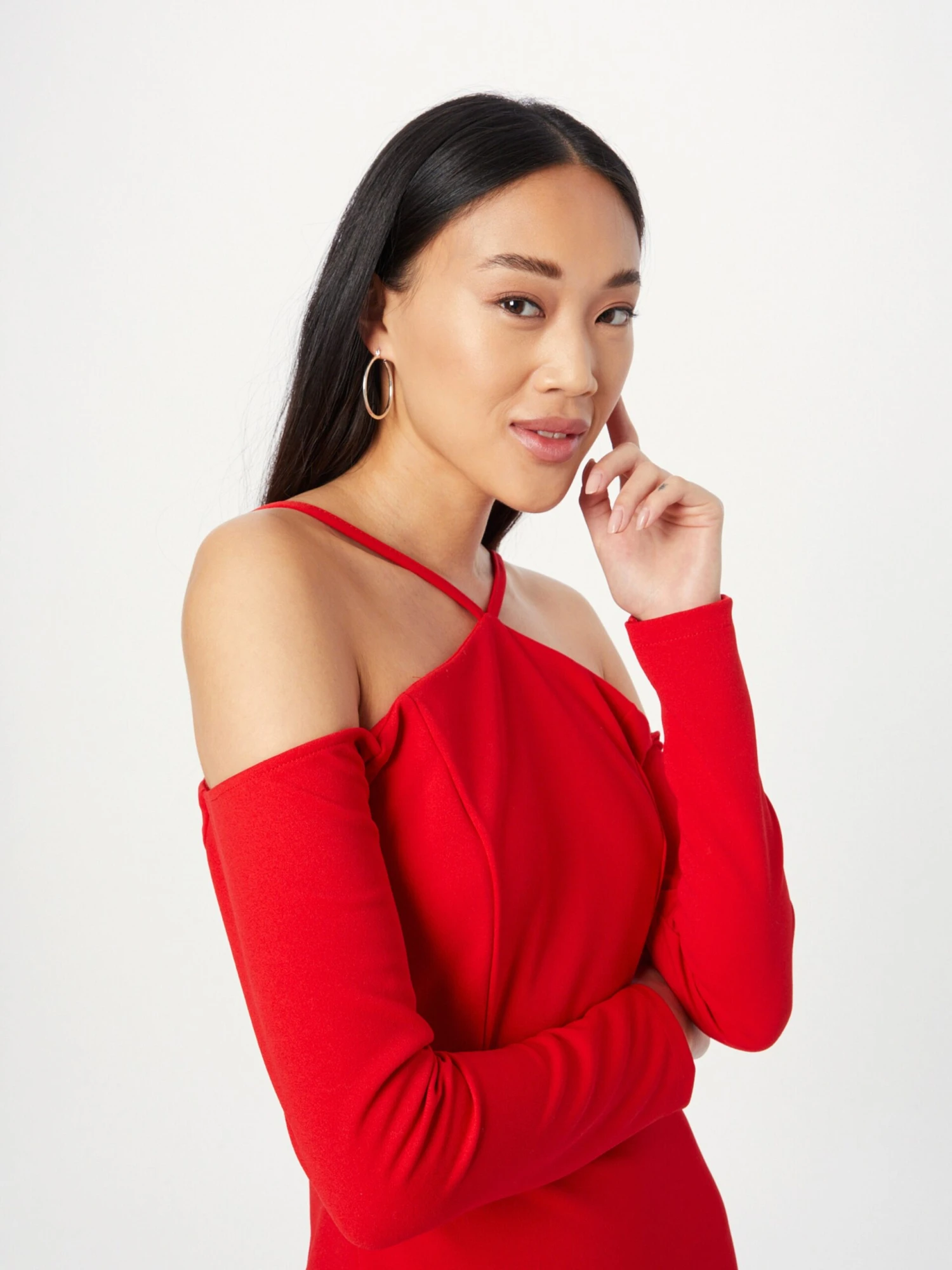 Wal G Midi Jurken Jurk Dames Rood 4 Wal G Midi Jurken Jurk Dames Rood - Afbeelding 2