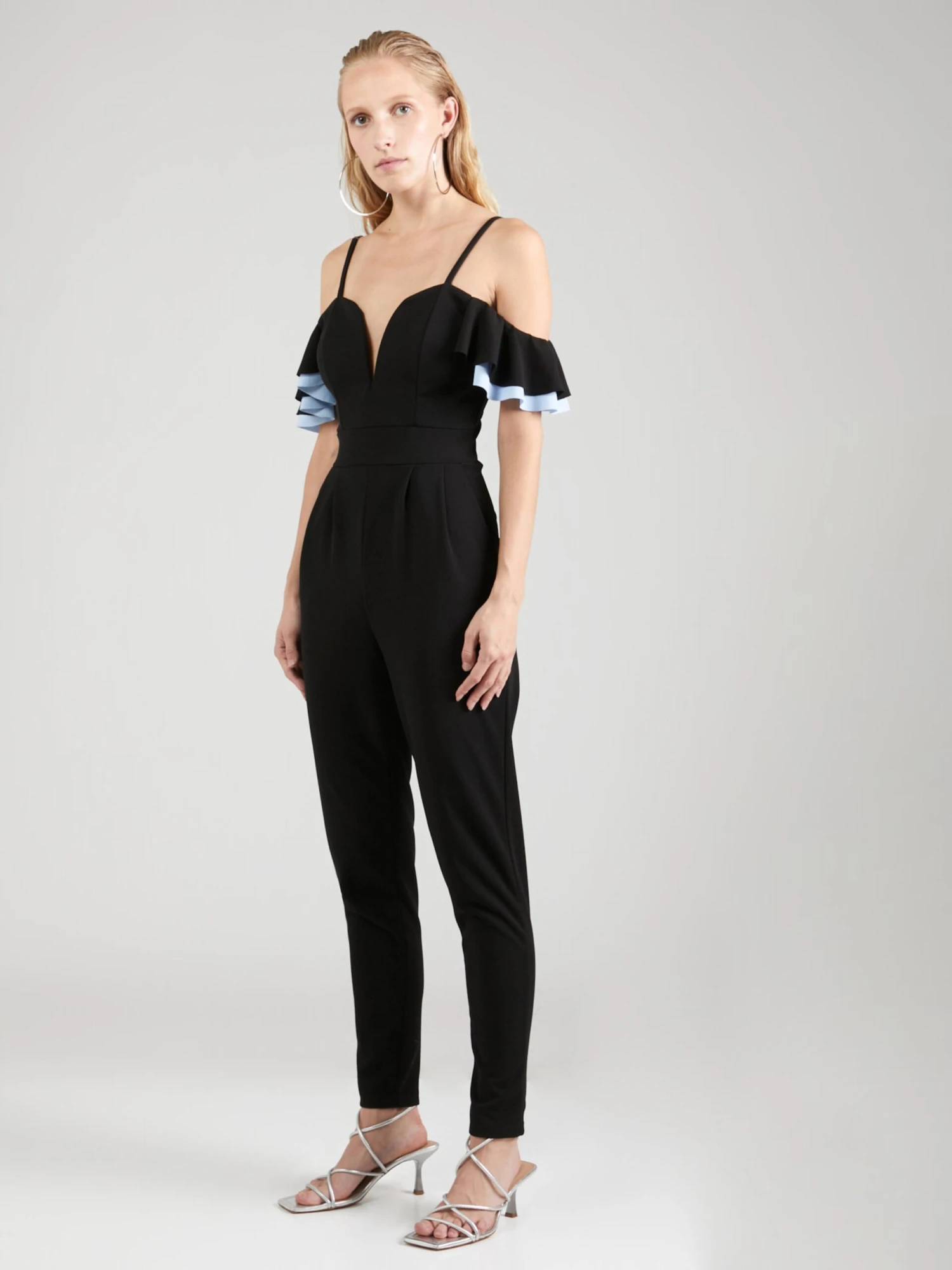 Wal G Lange Jumpsuits Jumpsuit SIMAH Dames Zwart 5 Wal G Lange Jumpsuits Jumpsuit SIMAH Dames Zwart - Afbeelding 3