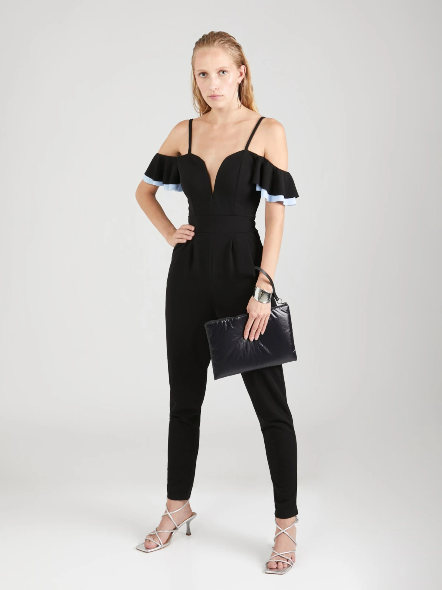 Wal G Lange Jumpsuits Jumpsuit SIMAH Dames Zwart 7 Wal G Lange Jumpsuits Jumpsuit SIMAH Dames Zwart - Afbeelding 5