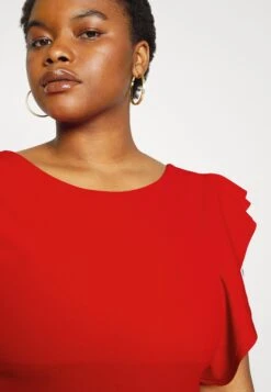 Rusie Ruffle Midi - Cocktailjurk - Red -Wal G 908cc00d02124f47bf67b559640c38a5