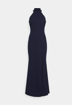 Halter Neck Maxi Dress - Cocktailjurk - Navy Blue 10 Halter Neck Maxi Dress - Cocktailjurk - Navy Blue -Wal G 920cd7bb90c84aa6b2343f28ea510460