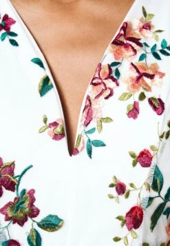 Contrast Plunge - Jumpsuit - White -Wal G 9aaa4e69344444e0ae9edbbd4bbb9b42