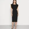 Wal G Kelly Ruffle Sleeve Midi Dress - Cocktailjurk - Black 1 Wal G Kelly Ruffle Sleeve Midi Dress - Cocktailjurk - Black -Wal G a28de351b3014f8bb2b90cbdf9e65890