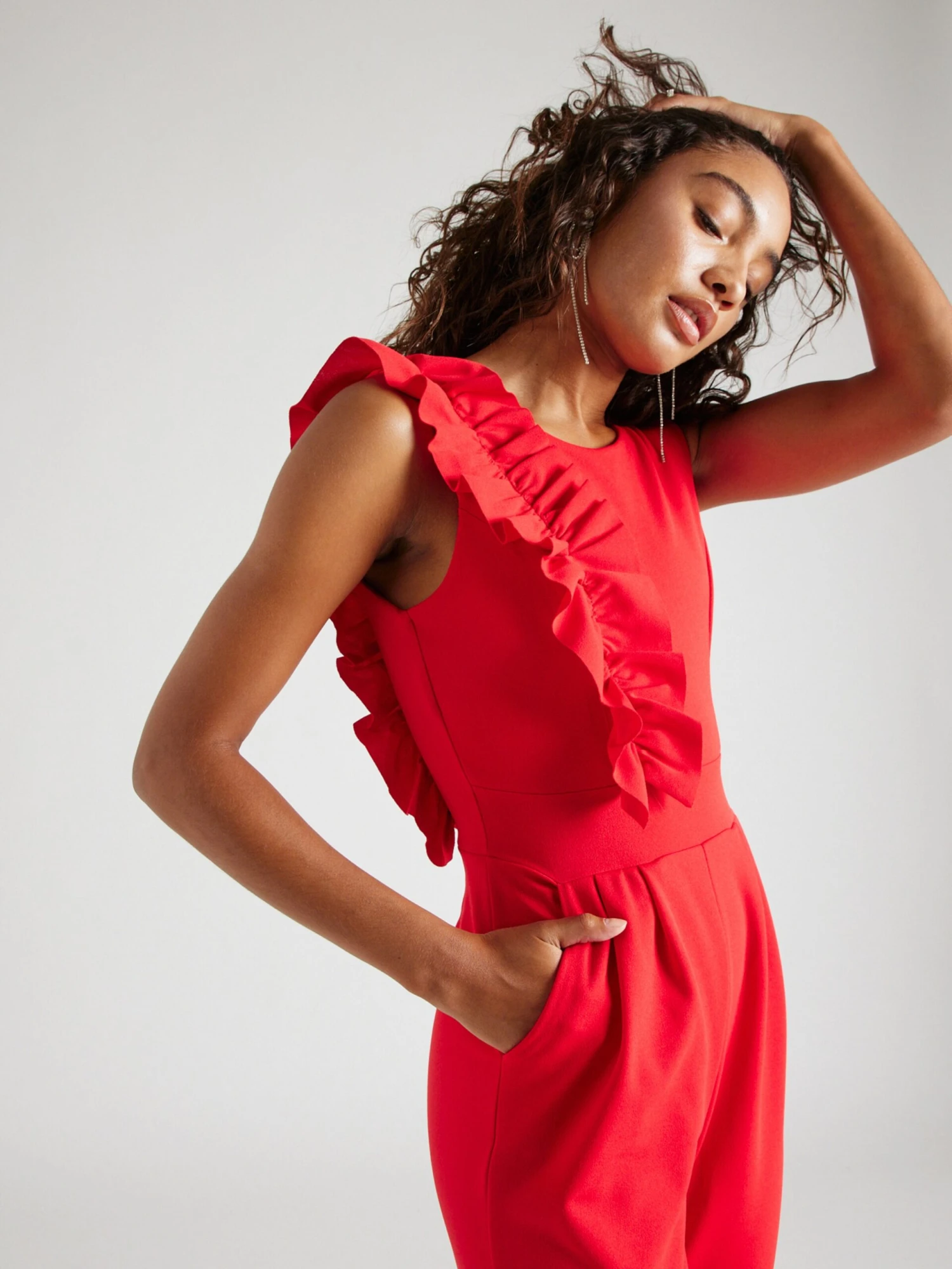 Wal G Lange Jumpsuits Jumpsuit HANI Dames Rood 3 Wal G Lange Jumpsuits Jumpsuit HANI Dames Rood - Afbeelding 2