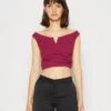 Wal G Valentines Heart Crop - Top - Magenta 1 Wal G Valentines Heart Crop - Top - Magenta -Wal G a9110f3470cd4821930e83d3094cbbb4