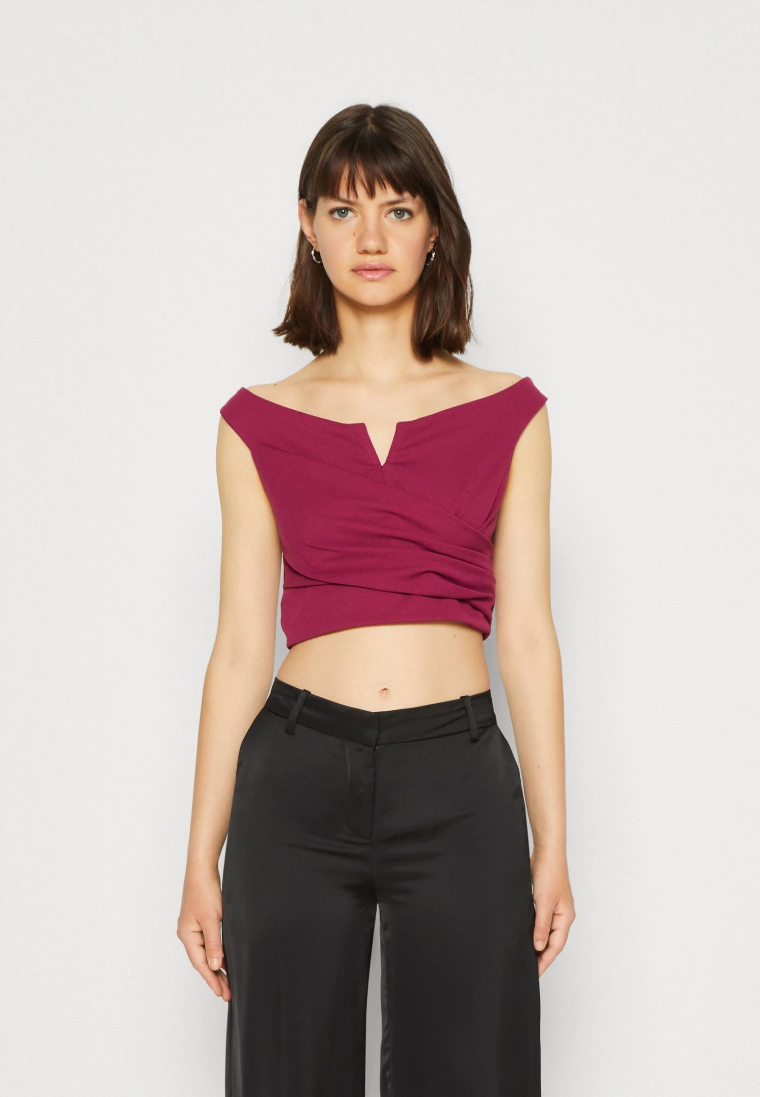 Wal G Valentines Heart Crop - Top - Magenta 3 Wal G Valentines Heart Crop - Top - Magenta