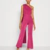 Wal G Cece Cape Sleeve- Jumpsuit - Magenta 1 Wal G Cece Cape Sleeve- Jumpsuit - Magenta -Wal G ac2299d4d9b243aeaa8d09587c780079