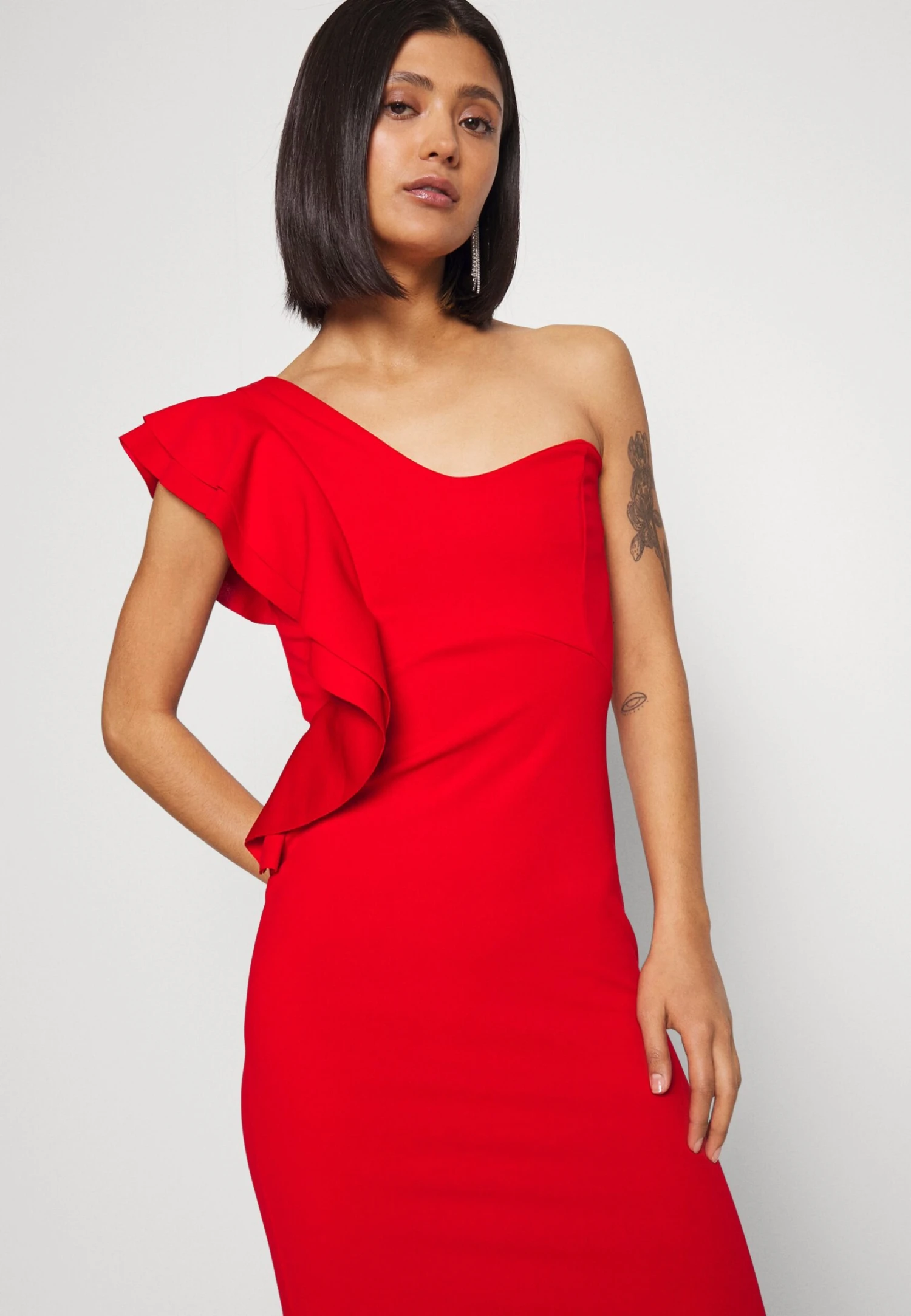 Wal G One Shoulder Maxi Dress - Cocktailjurk - Red 6 Wal G One Shoulder Maxi Dress - Cocktailjurk - Red - Afbeelding 4