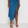 Wal G Roro Midi Skirt - Kokerrok - Dark Teal Blue 2 Wal G Roro Midi Skirt - Kokerrok - Dark Teal Blue -Wal G af91da174a4a431f83b29d5827e371c8