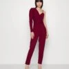 Wal G Ciaramin One Sleeve Jumpsuit - Jumpsuit - Berry Wine -Wal G b00fa1a7e2354f56afd8f9f22114a426