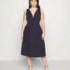 Kandy V Neck Midi - Jurk - Navy Blue 1 Kandy V Neck Midi - Jurk - Navy Blue -Wal G b78efb8e7e91424fa01554ec60b1d6e5