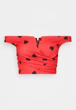 Wal G Valentines Heart Crop - Top - Red/Black 12 Wal G Valentines Heart Crop - Top - Red/Black -Wal G b8042d2cbfcd4404aa426d83560aedec