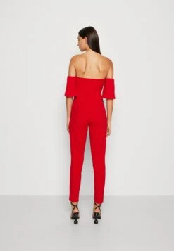 Wal G Luette Off Shoulder - Jumpsuit - Red -Wal G bc19cdd178b34ec49bcb61d97b8241f5