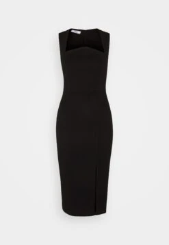 Wal G Brody Curve Neck Midi - Etui-Jurk - Black -Wal G bd740d8e8b6d42da9d150c8525f78ccb