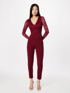 Wal G Lange Jumpsuits Jumpsuit BLAKE Dames Merlot -Wal G c0a87950139ace3926c6a67010400c8b