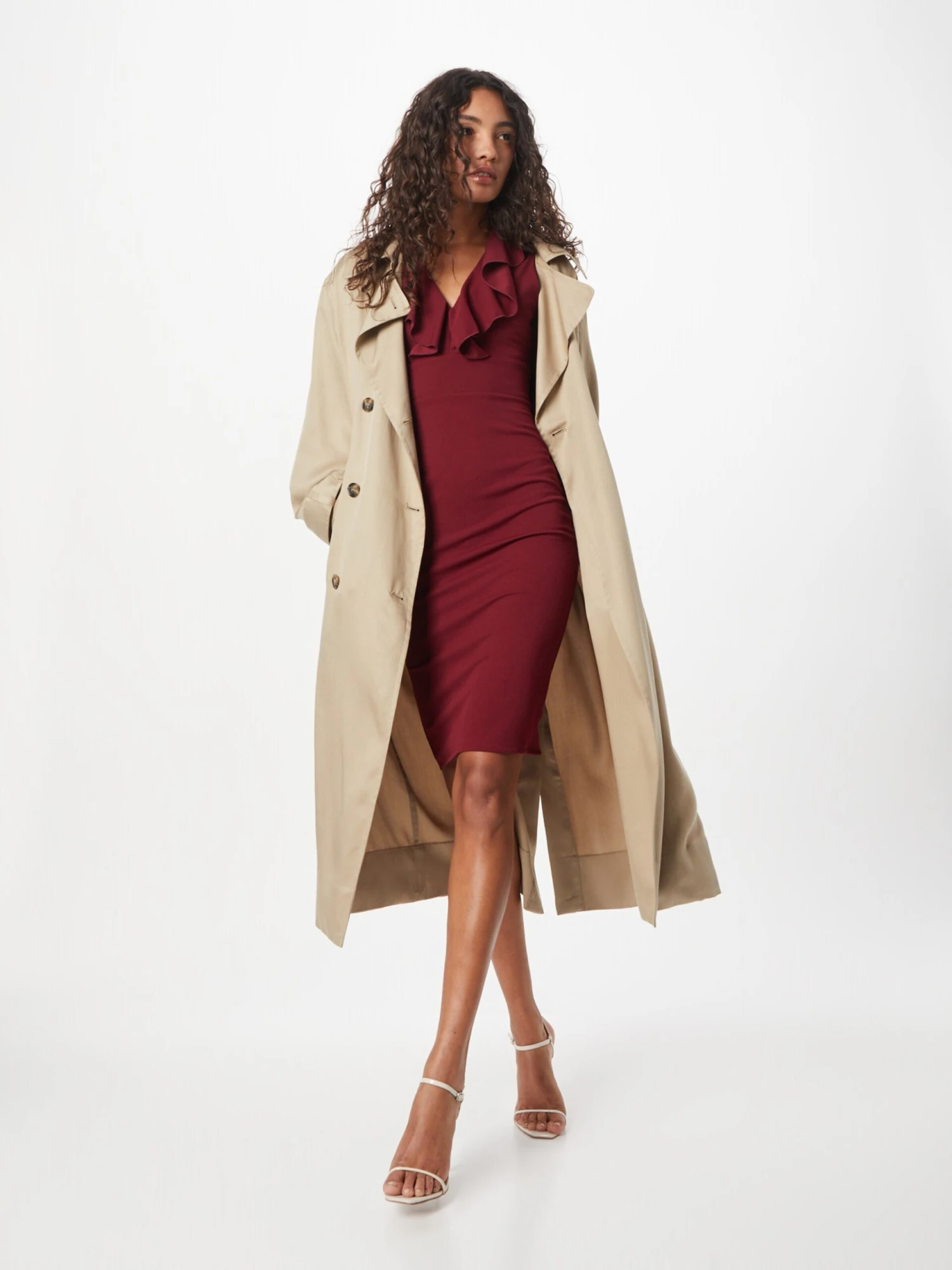 Wal G Cocktailjurken Cocktailjurk HIMANI Dames Wijnrood 7 Wal G Cocktailjurken Cocktailjurk HIMANI Dames Wijnrood - Afbeelding 5