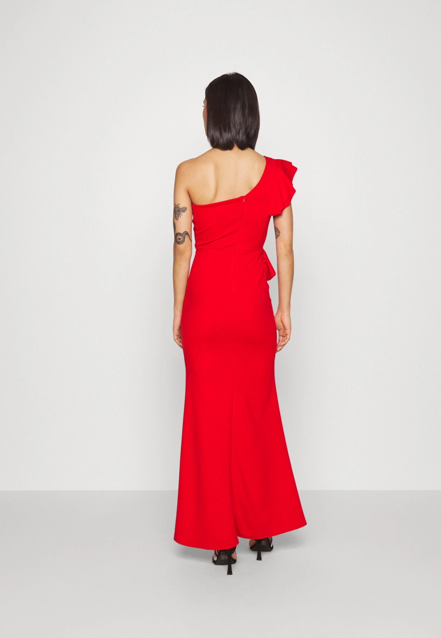Wal G One Shoulder Maxi Dress - Cocktailjurk - Red 5 Wal G One Shoulder Maxi Dress - Cocktailjurk - Red - Afbeelding 3