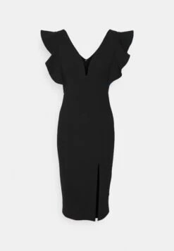 Wal G V Neck Ruffle Sleeve Midi Dress - Cocktailjurk - Black/Royal Blue 12 Wal G V Neck Ruffle Sleeve Midi Dress - Cocktailjurk - Black/Royal Blue -Wal G c13e82011c7b46809bd01ef3afb0853a