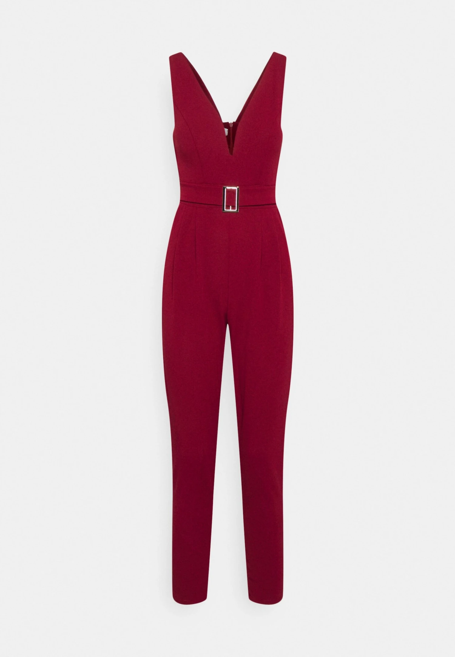 Buckle Plunge - Jumpsuit - Wine 3 Buckle Plunge - Jumpsuit - Wine