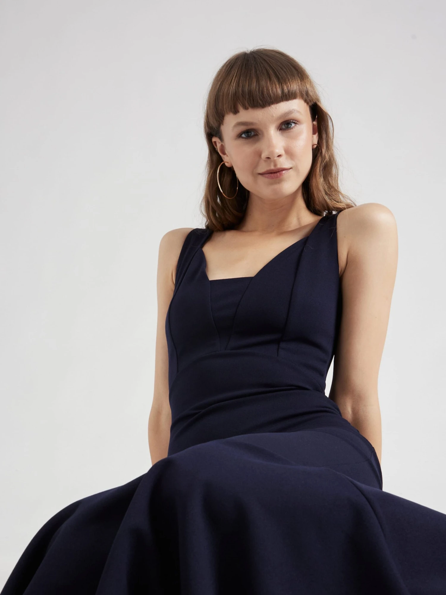 Wal G Maxi Jurken Jurk Dames Navy 4 Wal G Maxi Jurken Jurk Dames Navy - Afbeelding 2