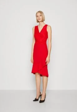Wal G Sally Wrap Midi Dress - Jerseyjurk - Red