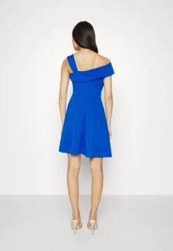 Wal G Noelle Off The Shoulder Skater - Jerseyjurk - Electric Blue -Wal G cefdadb212f9413a8952dbbce3072d59