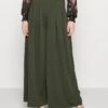 Venisa Wide Leg Trouser - Broek - Dark Khaki 1 Venisa Wide Leg Trouser - Broek - Dark Khaki -Wal G d0b80e5ed63c4596a6768b1d74af58fc