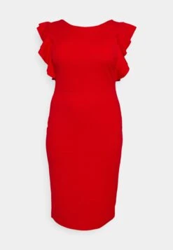 Rusie Ruffle Midi - Cocktailjurk - Red -Wal G d3a2dde6b1cc4a72af3a4c903a0e4ed8