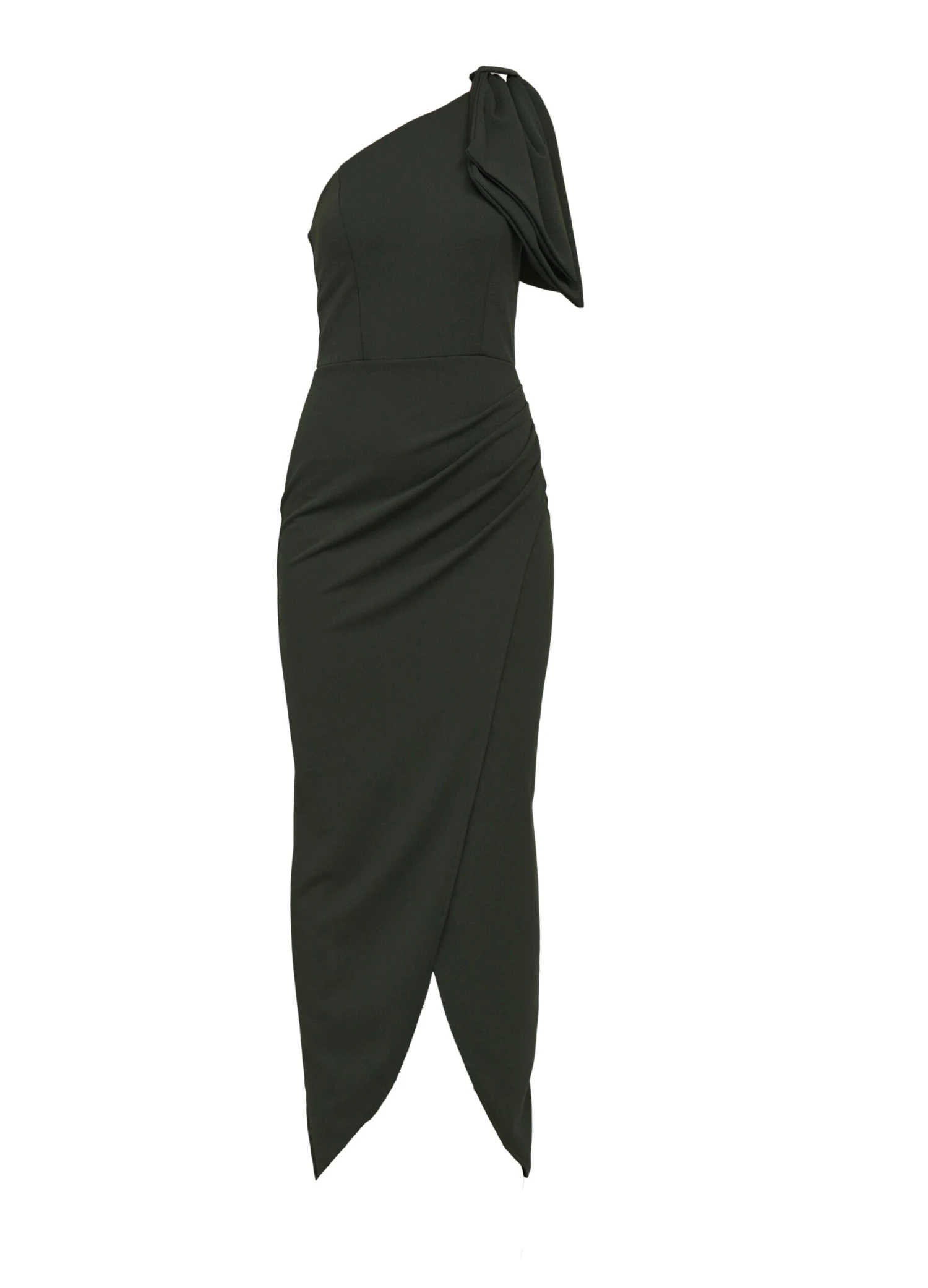 Wal G ROBINA BOW ONE SHOULDER MAXI - Cocktailjurk - Forest Green 6 Wal G ROBINA BOW ONE SHOULDER MAXI - Cocktailjurk - Forest Green - Afbeelding 4