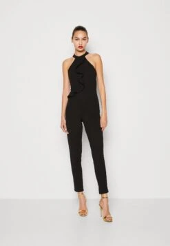 Wal G Poppy Frill Neck - Jumpsuit - Black