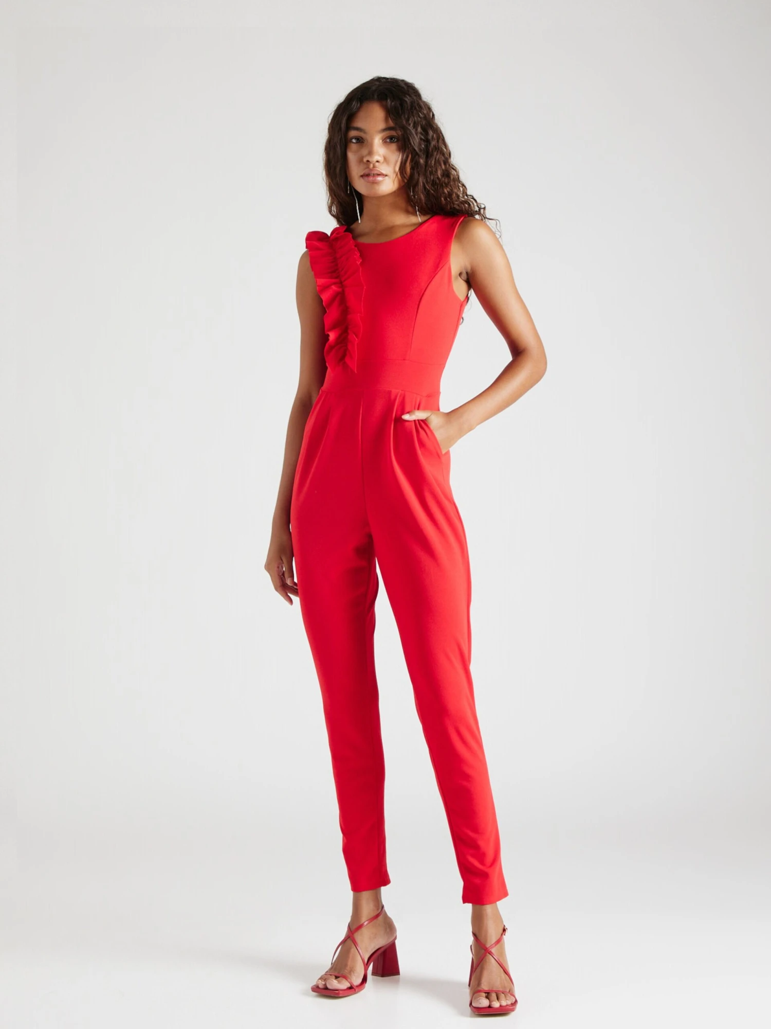Wal G Lange Jumpsuits Jumpsuit HANI Dames Rood 4 Wal G Lange Jumpsuits Jumpsuit HANI Dames Rood - Afbeelding 3