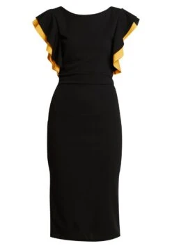 Wal G Kelly Ruffle Sleeve Midi Dress - Cocktailjurk - Black 10 Wal G Kelly Ruffle Sleeve Midi Dress - Cocktailjurk - Black -Wal G d759714ca54b49459176c6d97543331a