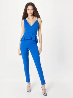 Wal G Lange Jumpsuits Jumpsuit XENA Dames Blauw -Wal G dc9d0291fbea49c3dba8067e5ace8bcb