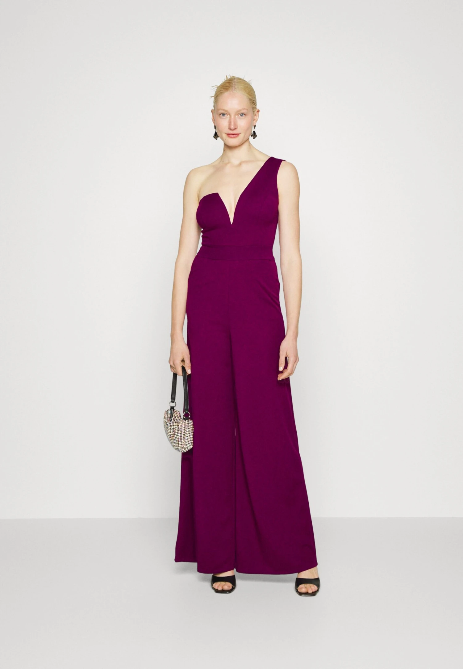 Fleur One Shoulder- Jumpsuit - Plum 4 Fleur One Shoulder- Jumpsuit - Plum - Afbeelding 2