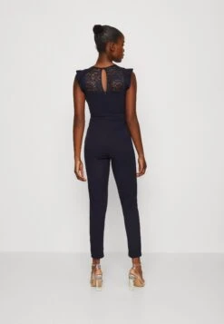Wal G Ruffle With Back Insert - Jumpsuit - Navy Blue 10 Wal G Ruffle With Back Insert - Jumpsuit - Navy Blue -Wal G e9aee2fa612c4209ba278a397a20ae96