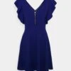 Wal G Danya Ruffle Sleeve Zip Skater Dress - Jerseyjurk - Electric Blue 2 Wal G Danya Ruffle Sleeve Zip Skater Dress - Jerseyjurk - Electric Blue -Wal G f3b4439f7f224e14b319bfcbedac912f