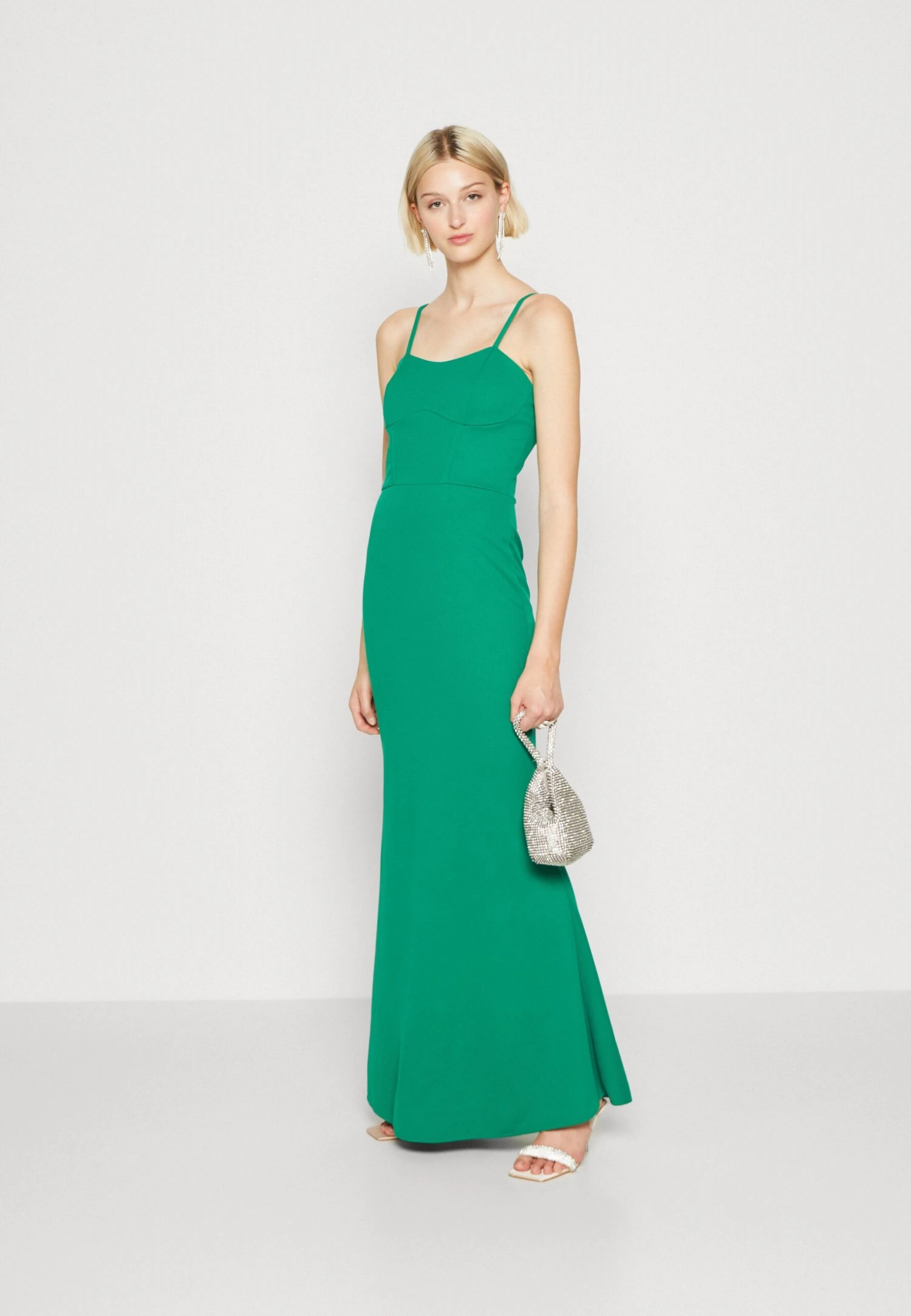 Wal G Danielle Corset - Jerseyjurk - Leaf Green 4 Wal G Danielle Corset - Jerseyjurk - Leaf Green - Afbeelding 2