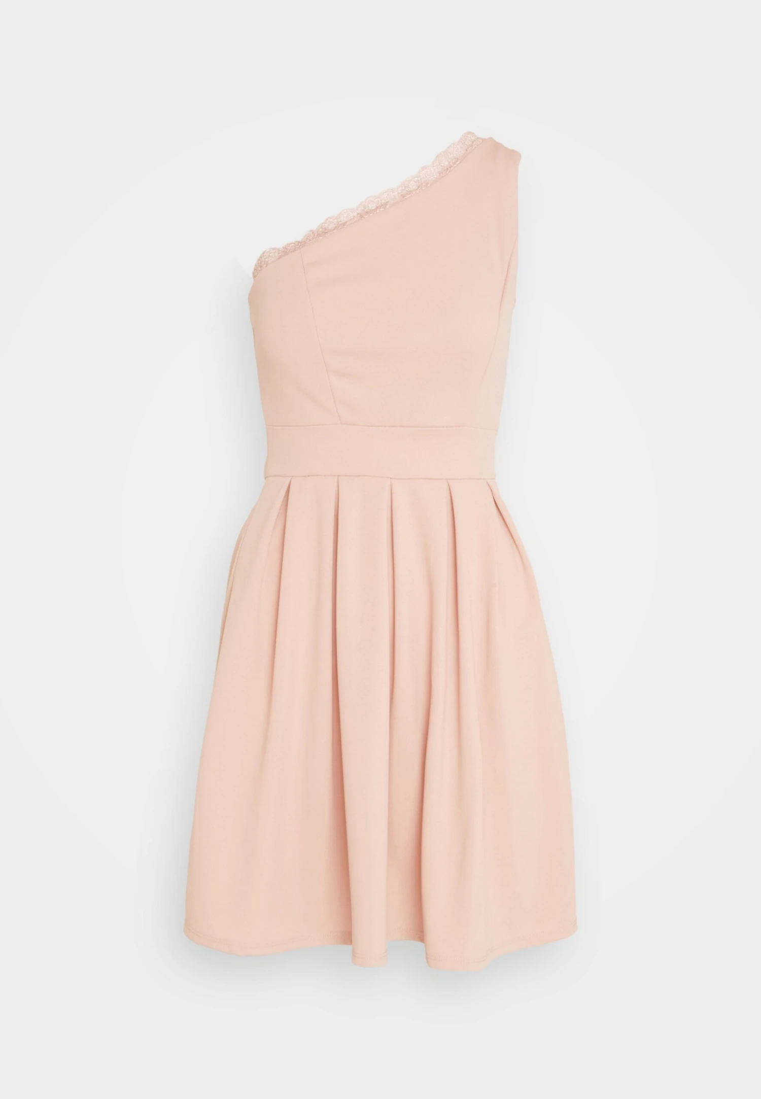 Wal G Vanya One Shoulder Skater Dress - Jerseyjurk - Blush Pink 7 Wal G Vanya One Shoulder Skater Dress - Jerseyjurk - Blush Pink - Afbeelding 5