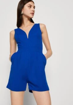 Wal G Cleo V Neck Playlist - Jumpsuit - Electric Blue -Wal G fa28449c95f145e3bf71f3ae01777dea