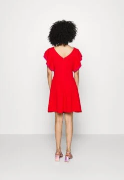 Max Ruffle Skater - Cocktailjurk - Red/Fuchsia -Wal G faffbff62c9648e8ab0ae480f46e222b