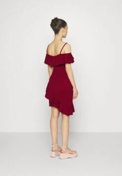 Revra Strappy Frill Skater - Jerseyjurk - Berry Wine 9 Revra Strappy Frill Skater - Jerseyjurk - Berry Wine -Wal G fe373108426f45239789f717ec85af46