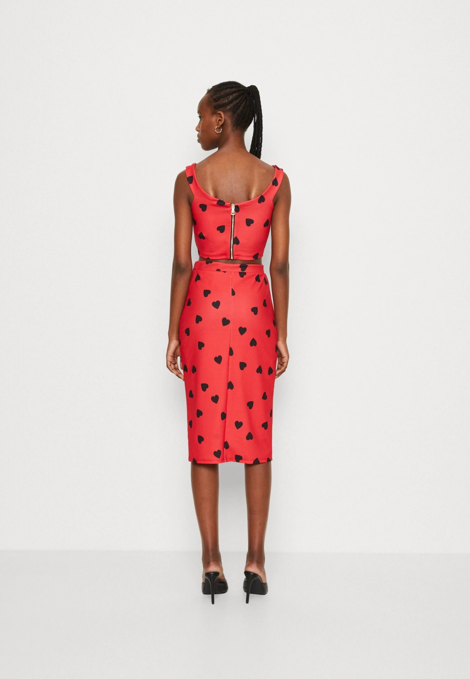 Wal G Valentines Heart Crop - Top - Red/Black 5 Wal G Valentines Heart Crop - Top - Red/Black - Afbeelding 3