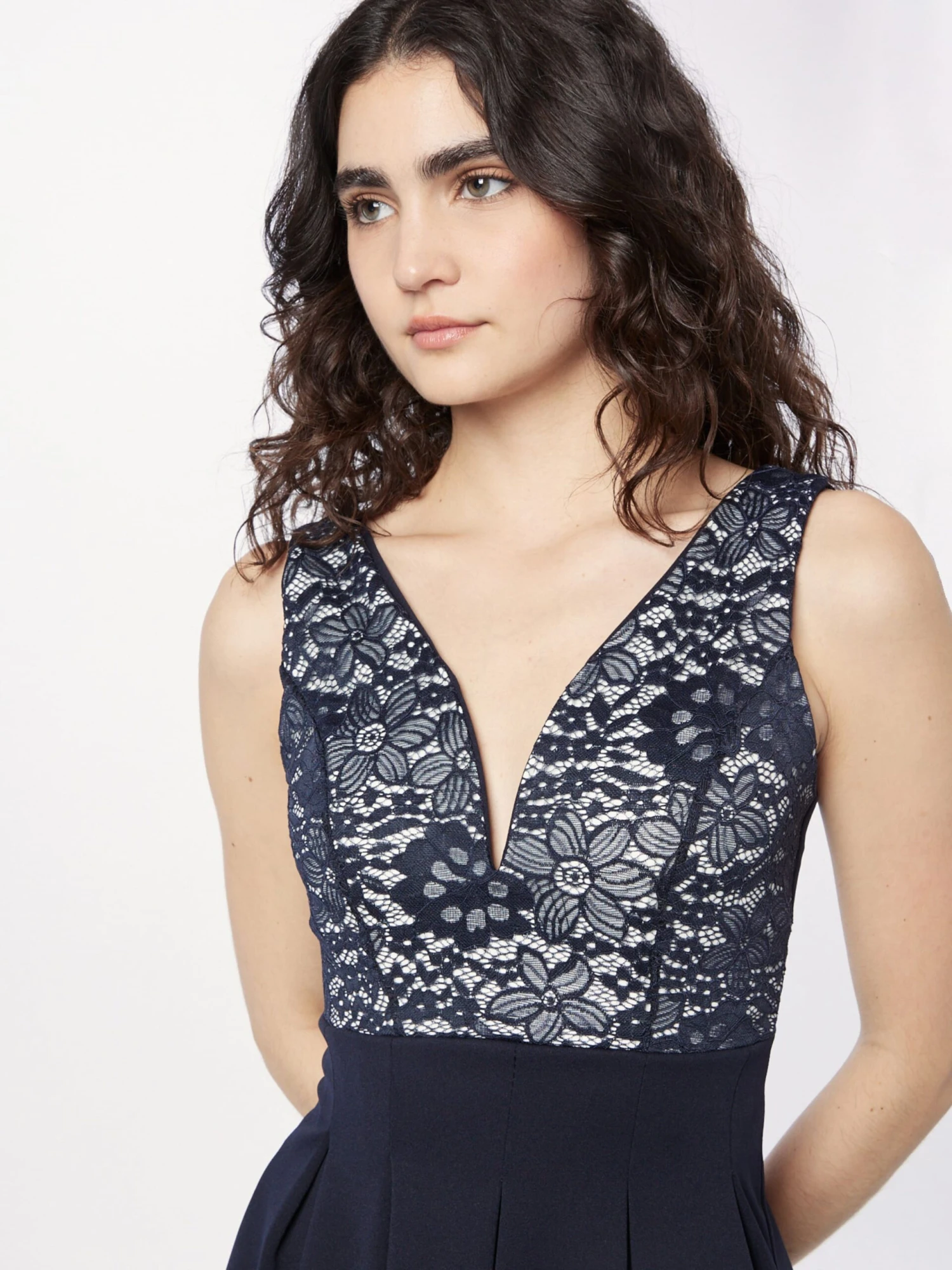 Wal G Mini Jurken Jurk BELLE Dames Navy 6 Wal G Mini Jurken Jurk BELLE Dames Navy - Afbeelding 4